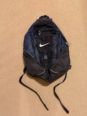 Nike Sports Work Travel Backpack Navy Blue
